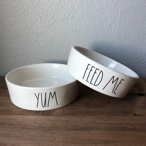 Pair of Rae Dunn Pet Bowls
